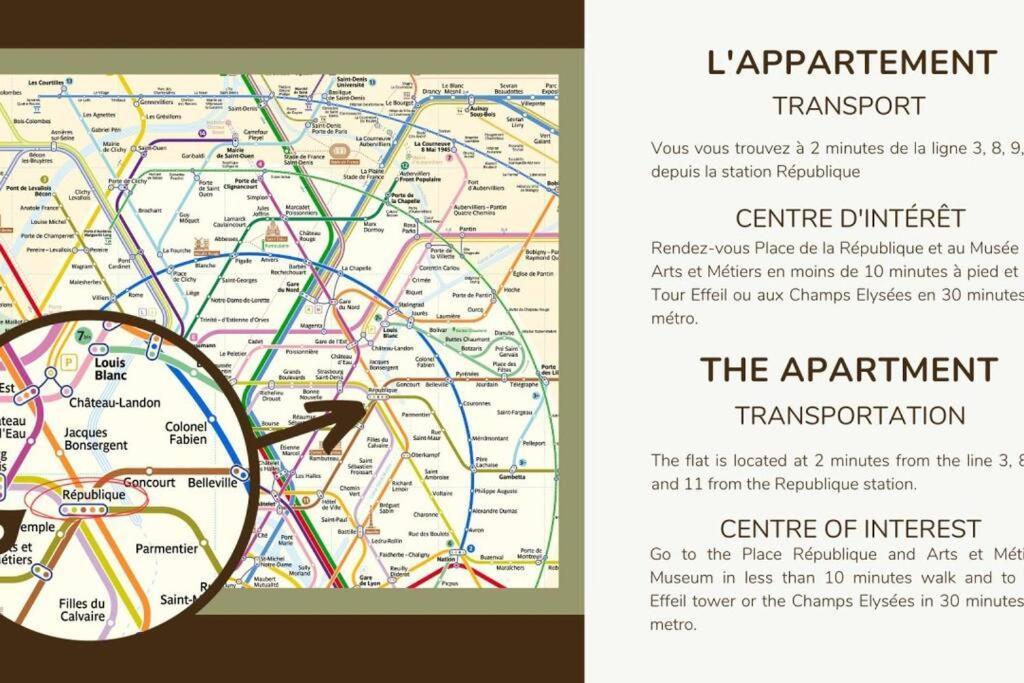 Appart 4Pers#1 Bedroom#Republique#Paris 3 Εξωτερικό φωτογραφία